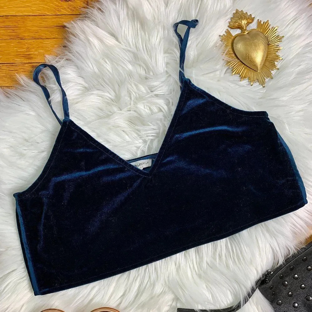 Cotton Candy LA Velvet‎ Crop Top